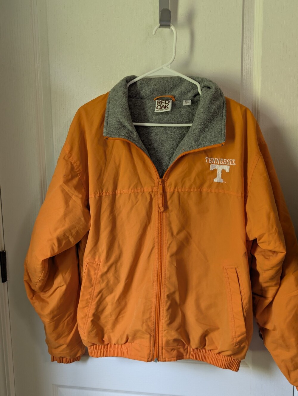 Tennessee Kids Orange Puffer Jacket with Gray Fleece Lining